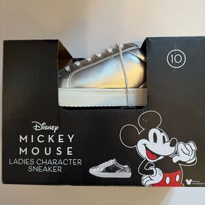 Disney Mickey Mouse Silver Sneakers- size 10